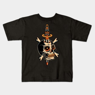 Skull Traditional tattoo Kids T-Shirt